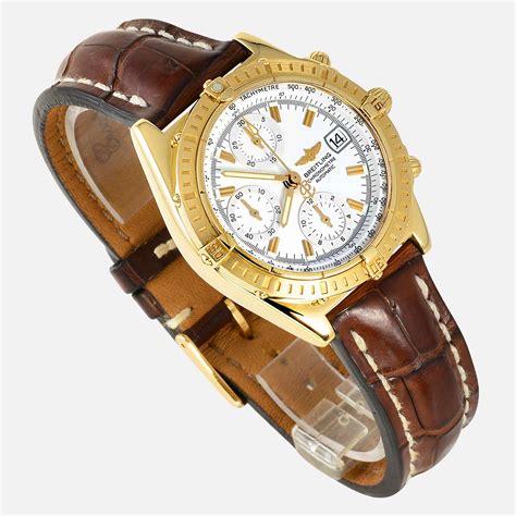 breitling chronomat band gold|breitling chronomat 18k gold.